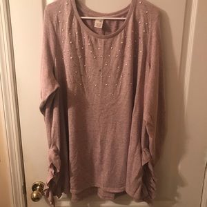 Terra & Sky pink long-sleeved top